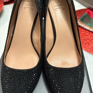 INC International Concepts Black Studded Heels